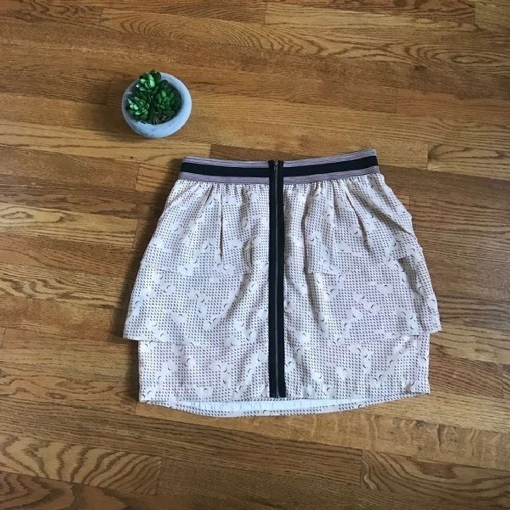 Bcbgeneration Zipper printed mini‎ skirt sz large